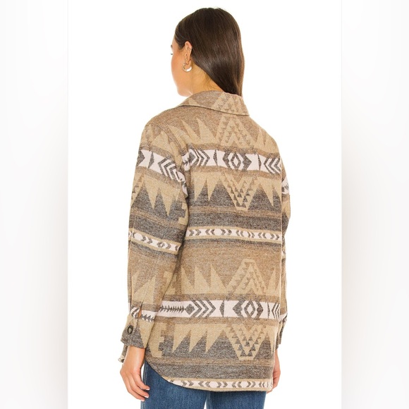BB Dakota Steve Madden Big Sky Jacket Nutmeg Tribal Western Shacket Size Medium - Picture 2 of 8